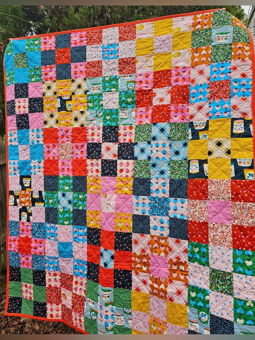 Handmade Patchwork Quilt: Ruby Star Society Strawberry & Friends Heirloom
